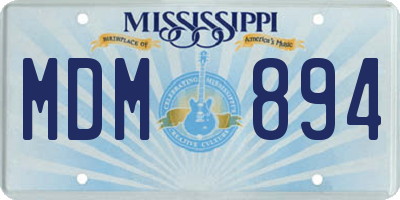 MS license plate MDM894