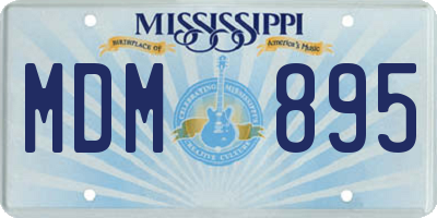 MS license plate MDM895