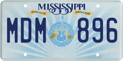 MS license plate MDM896