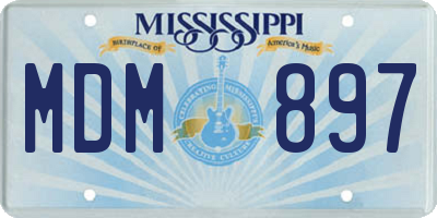 MS license plate MDM897