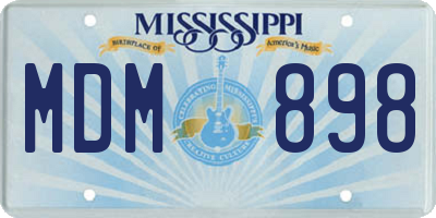 MS license plate MDM898