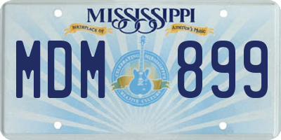 MS license plate MDM899
