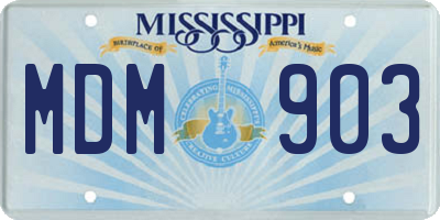 MS license plate MDM903