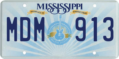 MS license plate MDM913
