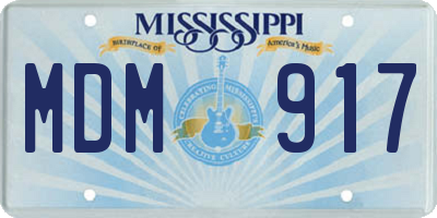 MS license plate MDM917