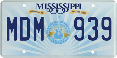 MS license plate MDM939