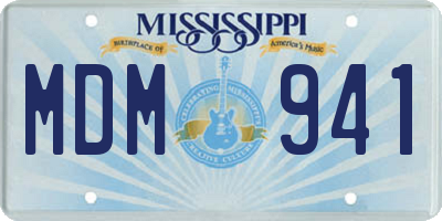 MS license plate MDM941