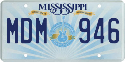 MS license plate MDM946