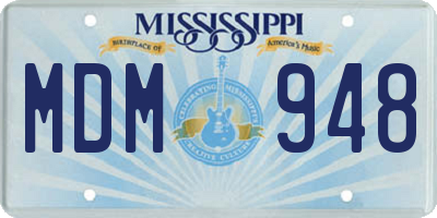 MS license plate MDM948