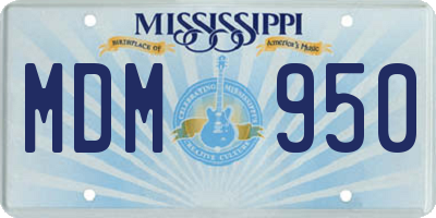 MS license plate MDM950
