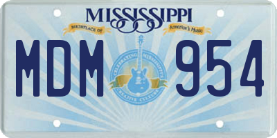 MS license plate MDM954