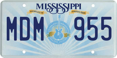 MS license plate MDM955