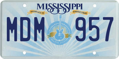 MS license plate MDM957