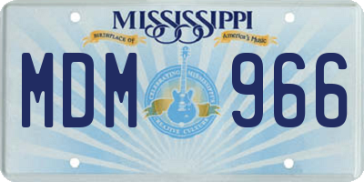 MS license plate MDM966