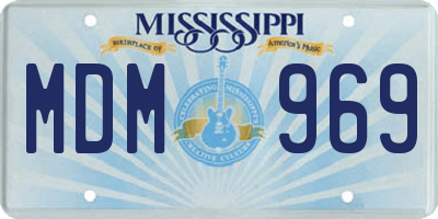 MS license plate MDM969