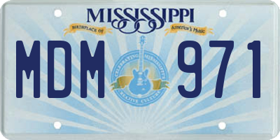 MS license plate MDM971