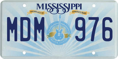MS license plate MDM976
