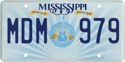 MS license plate MDM979