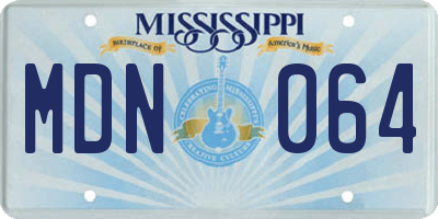 MS license plate MDN064