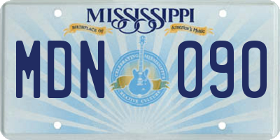 MS license plate MDN090