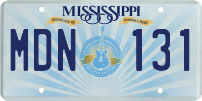MS license plate MDN131