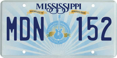 MS license plate MDN152
