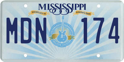 MS license plate MDN174