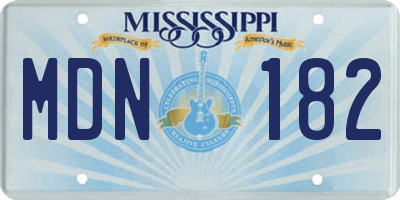 MS license plate MDN182