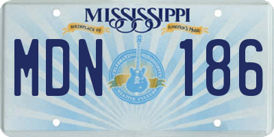 MS license plate MDN186