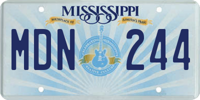 MS license plate MDN244