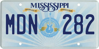 MS license plate MDN282