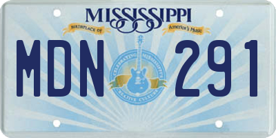 MS license plate MDN291