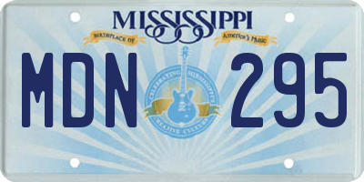 MS license plate MDN295