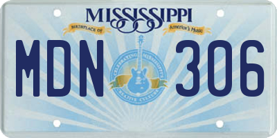 MS license plate MDN306