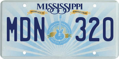 MS license plate MDN320