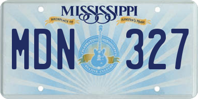 MS license plate MDN327