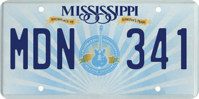 MS license plate MDN341