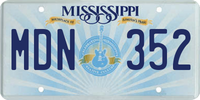 MS license plate MDN352