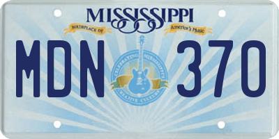 MS license plate MDN370