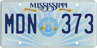 MS license plate MDN373