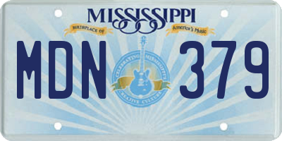 MS license plate MDN379