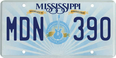 MS license plate MDN390