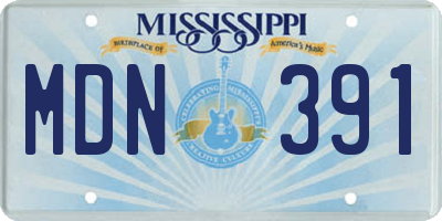 MS license plate MDN391