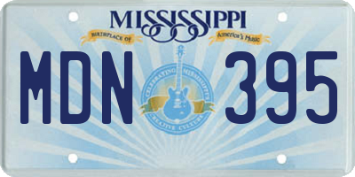 MS license plate MDN395