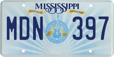 MS license plate MDN397