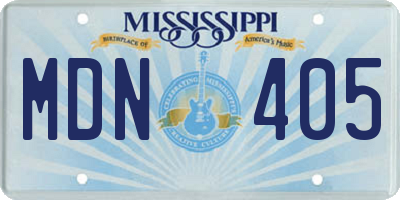 MS license plate MDN405