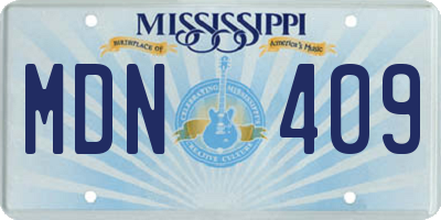 MS license plate MDN409