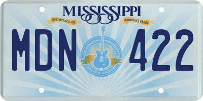 MS license plate MDN422
