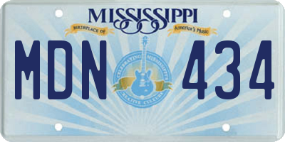 MS license plate MDN434