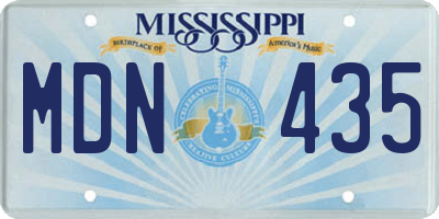 MS license plate MDN435